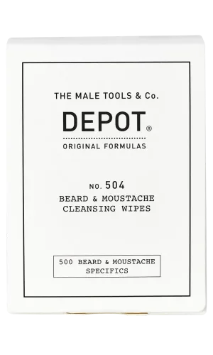 NO.504 DEPOT -  Beard&Moustache Cleansing Wipes Box 12pcs