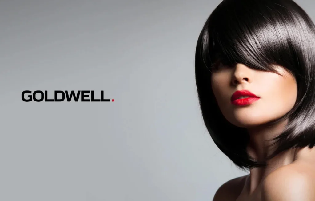 devojka i goldwel za kosu logo promo materijal